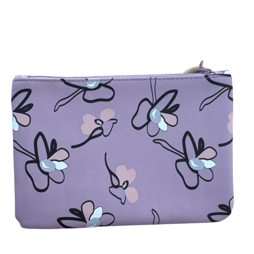 Ipsy Glam Bag Floral Purple Clutch makeup‎ accessory essential pouch - Picture 2 of 3
